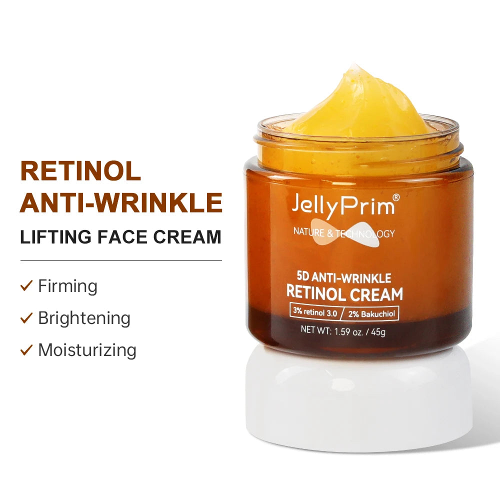 Wrinkle Retinol Face Cream Vitamin E Fine Lines Removal