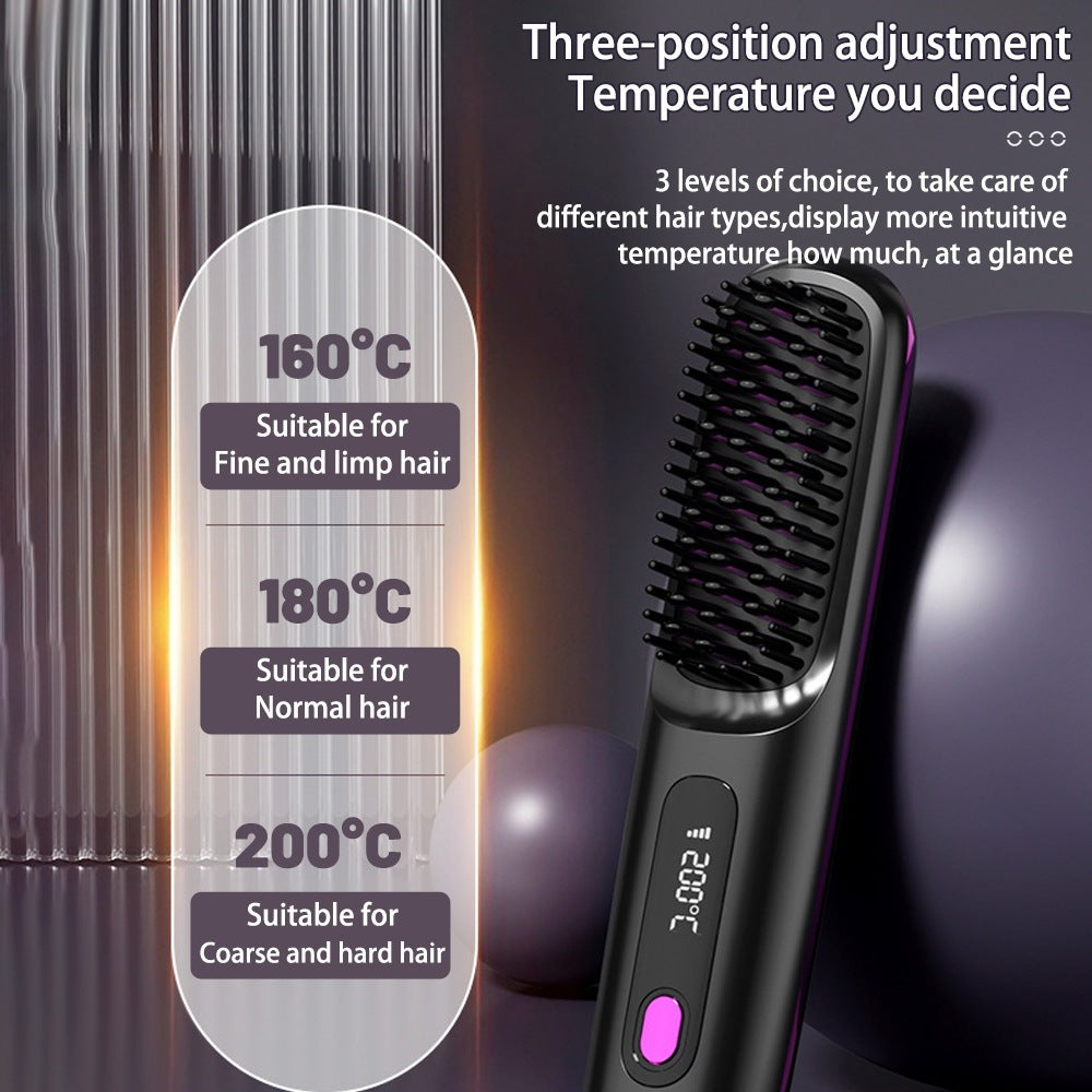 Straight Hair Comb Wireless Hair Straightener Brush